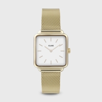 28 5 mm - CG10318 Gift Box La Tétragone Watch & Leather Strap, Gold Colour