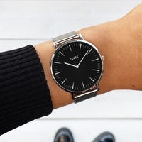 38 mm - CW0101201004  Boho Chic Mesh Black, Silver Colour