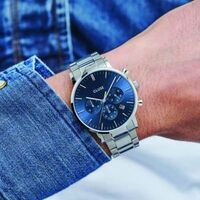 CW0101502011  Aravis Chrono Steel Dark Blue, Silver Colour