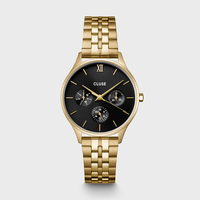 Minuit Multifunction Watch Steel, Black, Gold Colour CW10707