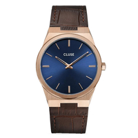 CW0101503002  Vigoureux Leather Dark Brown, Rose Gold Colour