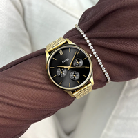 Minuit Multifunction Watch Steel, Black, Gold Colour CW10707
