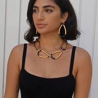Tear Drop Chain Link Necklace