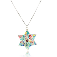 Colorful Enamel Star Of David