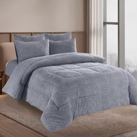 -                                                                                                                                                  דגם סט מצעים חורפי עם שמיכת חורף 8 קילו- אפור בהיר