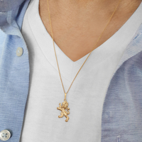 14K Yellow Gold Lion of Judah Pendant
