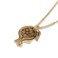 14K Yellow Gold Diamond Small Pomegranate Pendant