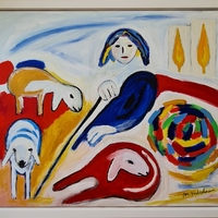 Shepherd - menashe kadishman