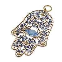 HAMSA SPIRAL EYE BLUE