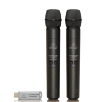 סט 2 מיקרופונים אלחוטיים ידניים ULM202USB תוצרת BEHRINGER
