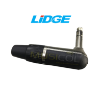 מחבר 90 מעלות איכותי PL 6.3MM סטריאו לכבל LIDGE YM178A
