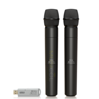 סט 2 מיקרופונים אלחוטיים ידניים ULM202USB תוצרת BEHRINGER