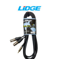 כבל סטריאו XLR*2 - PL3.5 באורך 1 מ' LIDGE YM-387D-1M