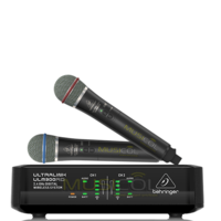זוג מיקרופונים אלחוטיים ידניים ULM302MIC תוצרת BEHRINGER