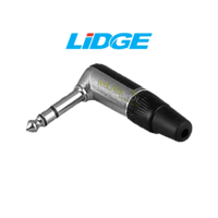 מחבר 90 מעלות איכותי PL 6.3MM סטריאו לכבל LIDGE YM178A