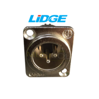 מחבר XLR זכר לפנל LIDGE YM048C