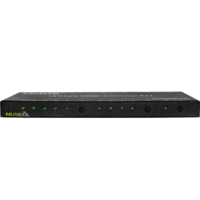 ממתג HDMI 4:1 כולל מפרק אודיו ו ARC, נשלט IR/RS-232