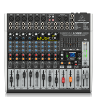 מיקסר 14 כניסות כרטיס קול ואפקט לשירה XENYX X1222USB
