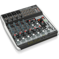 מיקסר 12 כניסות כרטיס קול ואפקט לשירה QX1202USB