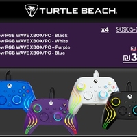 באנדל 4 שלטים RGB Afterglow Turtle Beach – שלטים חוטיים עם תאורת RGB, תואם ל־Xbox ול־PC