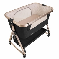 עריסה נצמדת למיטה NOA שחור שלד שמפניה