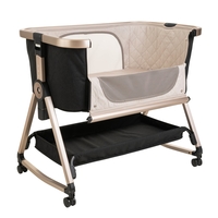 עריסה נצמדת למיטה NOA שחור שלד שמפניה