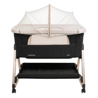 עריסה נצמדת למיטה NOA שחור שלד שמפניה