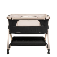 עריסה נצמדת למיטה NOA שחור שלד שמפניה