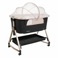 עריסה נצמדת למיטה NOA שחור שלד שמפניה