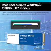 דיסק פנימי WD BLUE SN570 500GB NVME BLUE GEN3