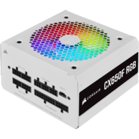 ספק כח לבן CORSAIR CX Series RGB White 650 Watt 80 Plus BRONZE