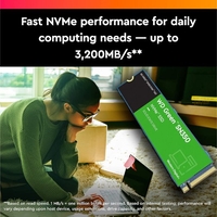 דיסק פנימי Western Digital Green 480GB SN350 NVMe SSD Pcie3.0X4