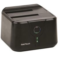 קופסא לדיסק חיצוני 2.5 Gold Touch USB3.0 Dual Bay
