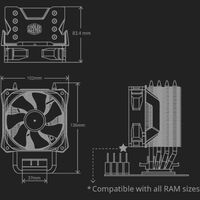 קירור אוויר למעבד AMD & Cooler Master Hyper H410R RGB Intel