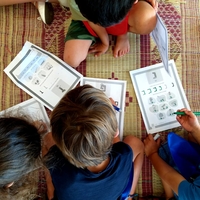 Alphabet Study Cards + green Chef's Knife