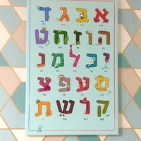 קנווס של אותיות האלף בית מאוירות מעולם הבישול