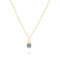 London Blue Topaz  Necklace  | שרשרת משובצת לונדון בלו טופז