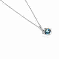 London Blue Topaz  Necklace  | שרשרת משובצת לונדון בלו טופז