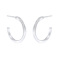 Michal Hoop Diamond Earrings