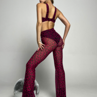 Top mesh MISTERY pink leopard