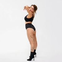Set High Waisted with Mesh – STAY WILD – Black