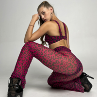 Top mesh MISTERY pink leopard