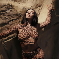 Crop-top mesh CRUZ leopard