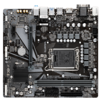לוח לאינטל דור 12 Gigabyte H610M H DDR4 V2 REV1.0 VGA HDMI