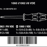 סט 6 מברגים מבודדים Wera 1000V