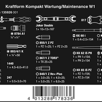 סט תחזוקה בוקסות ומברגים 1000V ובוקסות Wera Kraftform Kompakt W 1