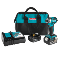 מברגה DTD173Z ו-2 סוללות 5 אמ', מטען מהיר ותיק Makita