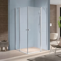 מקלחון פינתי יוקרתי (2 קבועים + 2 דלתות) לפי מידה