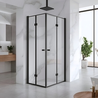 מקלחון פינתי שחור יוקרתי הרמוניקה לפי מידה