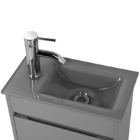 ארון אמבטיה תלוי גולן 25*45 אפור כולל מראה